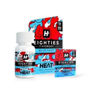 Straight Heat Eighties 7-Hydroxy Chewable Tablets Blue Razz 80mg Per Tablet