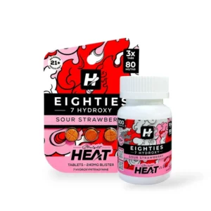 Straight Heat Eighties 7-Hydroxy Chewable Tablets Sour Strawberry 80mg Per Table…