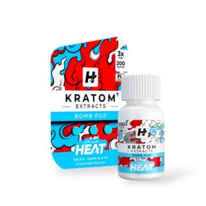 Straight Heat Kratom Extract Chewable Tablets Bomb Pop 200mg Per Tablet