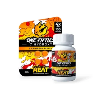 Straight Heat One Fifties 7-Hydroxy Chewable Tablets Carribean Punch 150mg