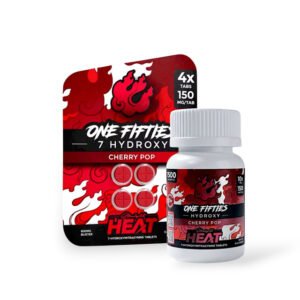 Straight Heat One Fifties 7-Hydroxy Chewable Tablets Cherry Pop 150mg