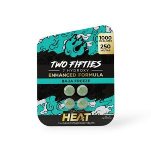 Straight Heat Two Fifties 7-Hydroxy Chewable Tablets Baja Freeze 250mg