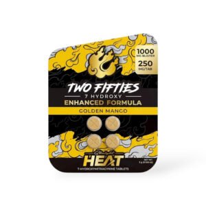 Straight Heat Two Fifties 7-Hydroxy Chewable Tablets Golden Mango 250mg