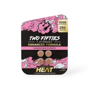 Straight Heat Two Fifties 7-Hydroxy Chewable Tablets Hawaiian Punch 250mg