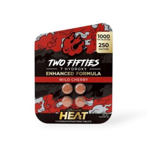 Straight Heat Two Fifties 7-Hydroxy Chewable Tablets Wild Cherry 250mg