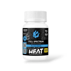 Straight Heat Full Spectrum Kratom Extract Blue Razz Chewable Tablets 300mg